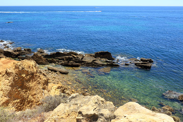 Fototapeta na wymiar A scenic view of the Atlantic coastline near to Albufeira