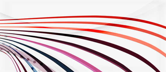 Obraz premium Trendy color stripes lines wave, great design for any purposes. Vector line pattern. Vector geometric background
