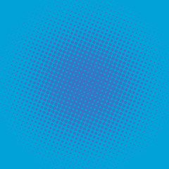 Blue retro pop art background with halftone dots