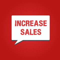 Conceptual hand writing showing Increase Sales. Business photo showcasing Boosting the product sold to customers Trade Growth.