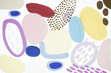 Creative painting with dots and forms