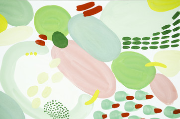 Red and green abstract painting