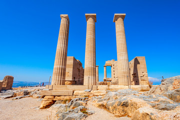 Lindos Acropolis and beach, Rhodes