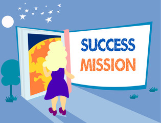 Word writing text Success Mission. Business concept for getting job done in perfect way with no mistakes Task made.