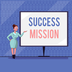 Handwriting text writing Success Mission. Concept meaning getting job done in perfect way with no mistakes Task made.