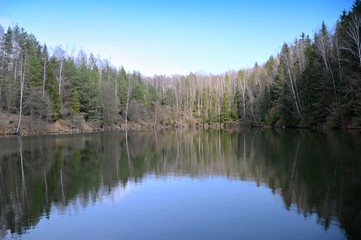 lake in the middle of the forest