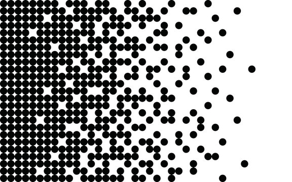 Gradient with dots Speed seamless pattern Vector line texture Fast effect design Black elements on white background
