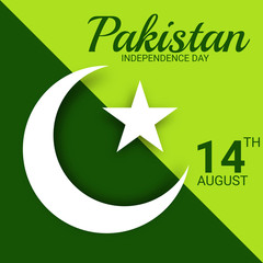 Vector illustration of a Background for Pakistan Independence Day.