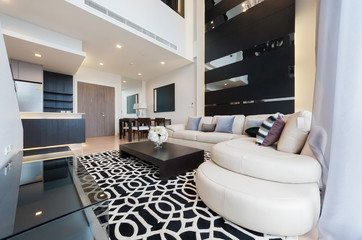 Interior, beautiful apartment, luxurious living room