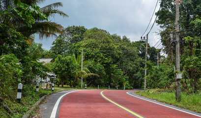 Rural road in Phuket, Thailand