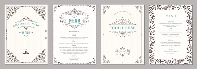 Fotobehang Wedding and restaurant menu.  © KatyaKatya