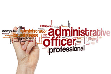 Administrative officer word cloud