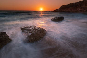 Obraz premium View from Roche cove at Conil de La Frontera, Cadiz, Andalucia, Spain.