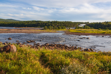 The rapids Storforsen in the Pite River in Swedish Norrbottens are one of the biggest in Europe. It is one of the most popular places to visit in Swedish Lapland.