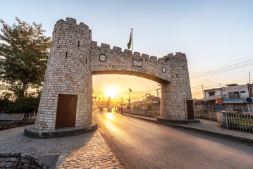 The Khyber Gate was built in 1964, at the mouth of the Khyber Pass, where the Jamrud Fort is also...
