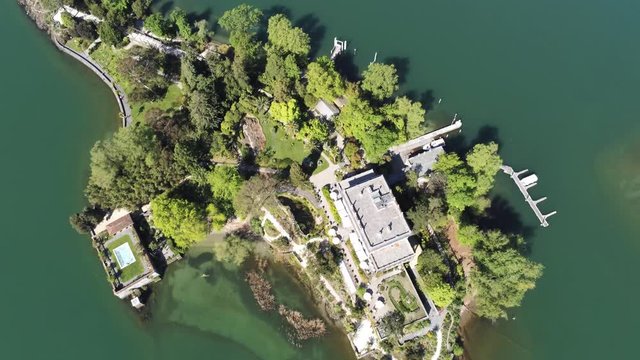 Aerial view of Brissago Islands, Switzerland