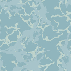 Winter camouflage of various shades of light blue colors