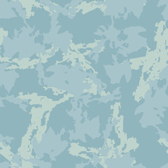 Winter camouflage of various shades of light blue colors