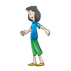 cartoon young girl