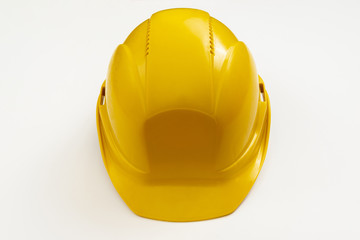 Fototapeta premium Close-up high angle view construction helmet