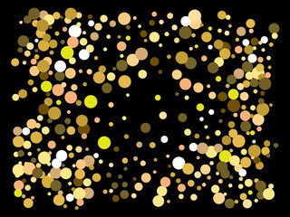 Abstract gold circles for holidays.