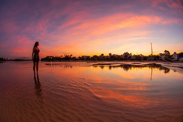 Sunset at Guarda do Embaú Beach in Santa Catarina Brazil