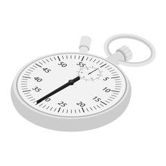 Stopwatch vector icon isometric view.