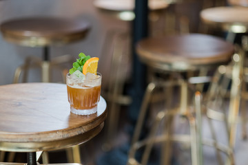 Cocktail on table