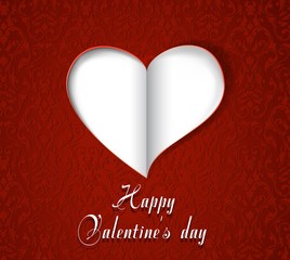 Beautiful love greeting card. Valentine's day poster