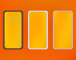 Mesh, orange red colored phone backgrounds kit.