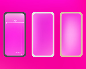 Mesh, pink colored phone backgrounds kit.