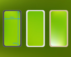 Mesh, green colored phone backgrounds kit.