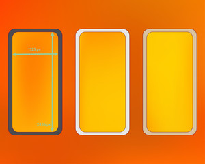 Mesh, orange red colored phone backgrounds kit.