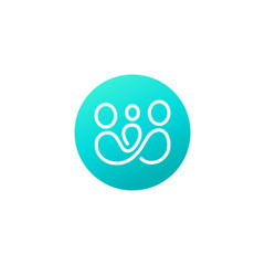 Family logo/sign design. Vector illustration.