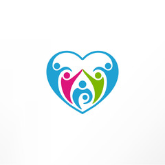 Child care foundation. Clean logo design. Vector illustration.