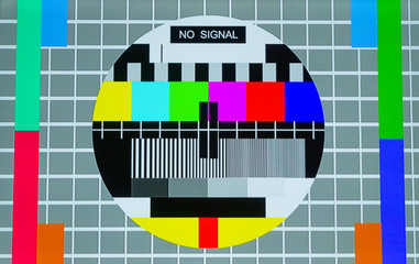 No signal and Television test screen