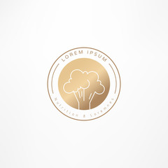 Luxury broccoli logo/sign design. Vector image.