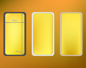 Mesh, gold colored phone backgrounds kit.
