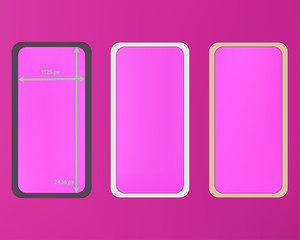 Mesh, magenta colored phone backgrounds kit.