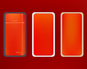 Mesh, red colored phone backgrounds kit.