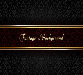 Elegant vintage card. Design background with ornate vintage pattern. Vector illustration
