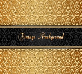 Elegant vintage card. Design background with ornate vintage pattern. Vector illustration