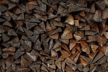 textured logs beautifully folded in order