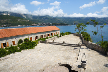 Fototapeta na wymiar View of Budva riviera from citadel, Montenegro