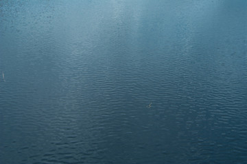Water background with ripples, reflecting the landscape.