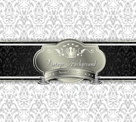Elegant vintage card. Design background with ornate vintage pattern. Vector illustration