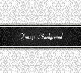 Elegant vintage card. Design background with ornate vintage pattern. Vector illustration