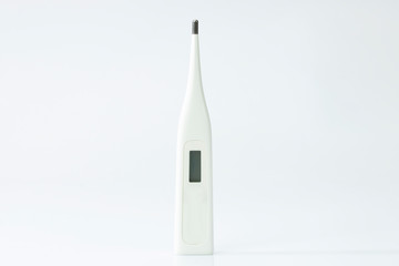 white thermometer isolated on white background