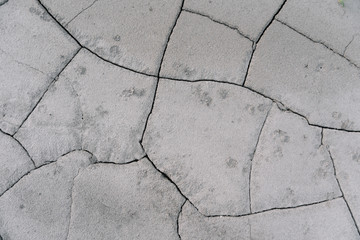 Obraz premium Grey cracked earth ground from drought disaster cause from weather change. The global warming and greenhouse effect cause of agricultural production is reduced.