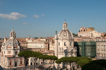 Fototapeta na wymiar Panoramic view of Rome Italy